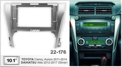 Автомагнитола Toyota Camry, Aurion 2011-2014, (ASC-10MB8 2/32, 22-176, WS-MTTY06) 10", серия MB, серебр, арт.TOY1011MB8 2/32