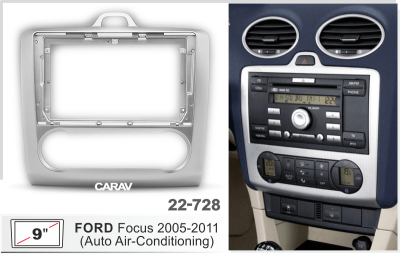 Автомагнитола Ford Focus II 2005-2011 климат, (ASC-09MB 2/32, 22-728, WS-MTFR04) 9", серия MB, арт.FRD903MB 2/32