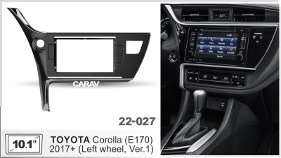 Автомагнитола Toyota Corolla (E70) 2017+(Ver1) (ASC-10MB 2/32, 22-027, WS-MTTY06) 10", серия MB, арт.:TOY1081MB 2/32