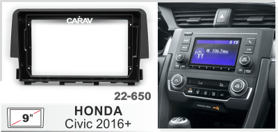 Автомагнитола Honda Civic 2016+ (ASC-09MB 3/32, 22-650, WS-MTHN04) 9", серия MB, арт.HON904MB 3/32