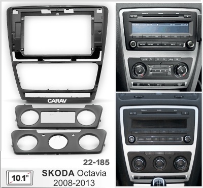 Автомагнитола Skoda Octavia 2008-2013, (ASC-10MB 6/128, 22-1217 черн, WS-MTVW05) 10", серия MB, арт.SK1012MB 6/128