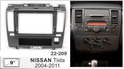 Автомагнитола Nissan Tiida 2004-2011, (ASC-09MB 3/32, 22-209, WS-MTNS02), 9", серия MB, арт.NIS905MB 3/32