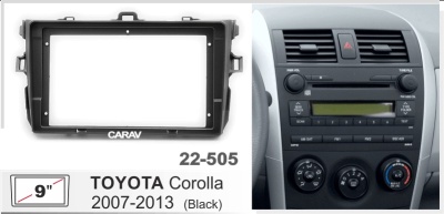 Автомагнитола Toyota Corolla 2007-2013, (ASC-09MB8 2/32, 22-505, WS-MTTY06) 9", серия MB, арт.TOY9010MB8 2/32