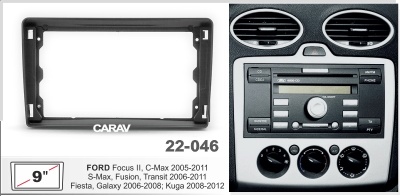 Автомагнитола Ford Focus II 2005-2011,C-Max,S-Max,Transit,Kuga, (ASC-09MB 3/32, 22-046, WS-MTFR04), 9", серия MB, арт.FRD906MB 3/32