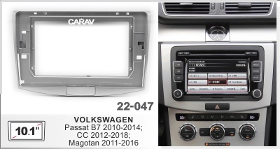 VW Passat B7 2010-2014; CC 2012-2018; Magotan 11-16, 10.1", арт. 22-047