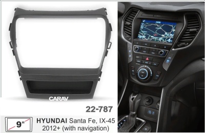 Автомагнитола Hyundai Santa Fe, iX-45 2012+ (ASC-9MB4 2/32, 22-787, WS-MTKI08) 9", серия MB, арт. HYD921MB4 2/32