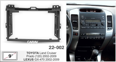 Toyota Prado (120) 2002-2009, (TOY902Y/AYPRDF012), 9", арт. 22-002
