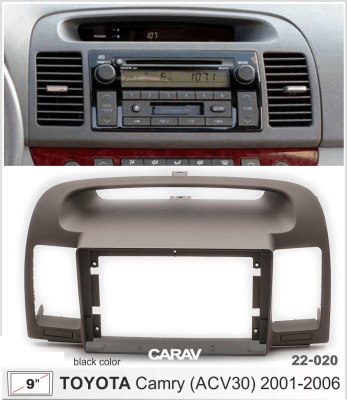 Автомагнитола Toyota Camry (ACV30) 2001-2006, (ASC-09MB 2/32, 22-020, WS-MTTY06) 9", серия MB, арт.:TOY907MB 2/32