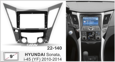 Автомагнитола Hyundai Sonata, i-45 (YF) 2010-2014, (ASC-09MB 6/128, 22-140, WS-MTKI08), 9", серия MB, арт.HYD906MB 6/128