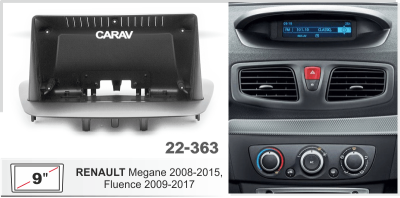Автомагнитола Renault Megane 2008-2015, Fluence 2009-2017 (ASC-09MB 2/32, 22-363, WS-MTRN03) 9", серия MB, арт.:REN907MB 2/32