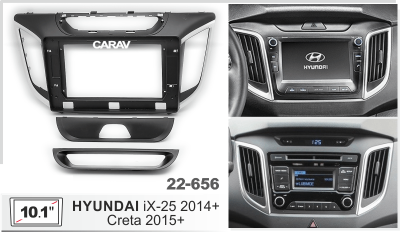 Автомагнитола Hyundai iX-25 2014+; Creta 2015+ (ASC-10MB8 2/32, 22-656, WS-MTKI08, WS-MTKI10) 10", серия MB, арт. HYD104MB8 2/32