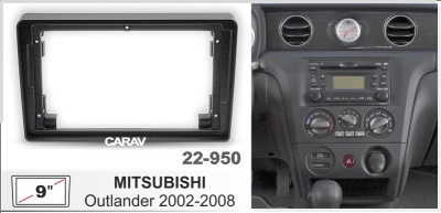 Автомагнитола Mitsubishi Outlander 2002-2008, (ASC-09MB 3/32, 22-950, WS-MTMT04), 9",серия MB, арт.MSB908MB 3/32
