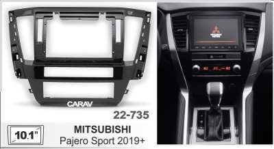 Автомагнитола Mitsubishi Pajero Sport 2019+, (ASC-10MB8 2/32, 22-735, WS-MTMT12), 10",серия MB, арт.MSB106MB8 2/32