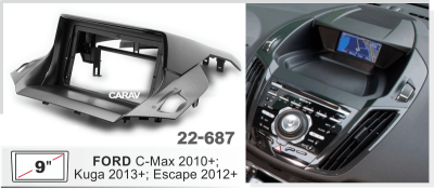 Автомагнитола Ford Kuga 2013+; C-Max 2010+; Escape 2012+, (ASC-09MB 2/32, 22-687, WS-MTFR08) 9", серия MB, арт.FRD901MB 2/32